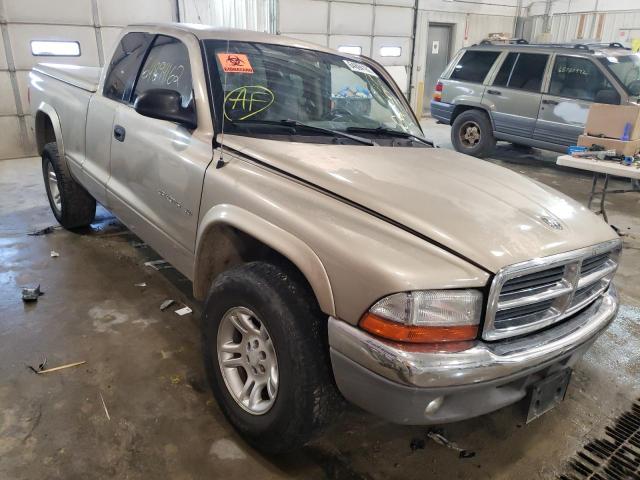 Salvage cars for sale from Copart Columbia, MO: 2002 Dodge Dakota SLT