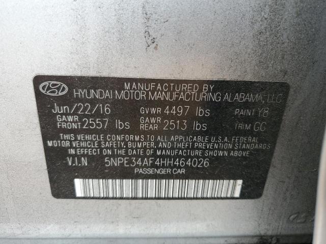 2017 HYUNDAI SONATA SPO 5NPE34AF4HH464026