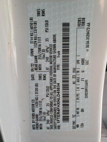 2022 FORD RANGER XL - 1FTER4FHXNLD45834