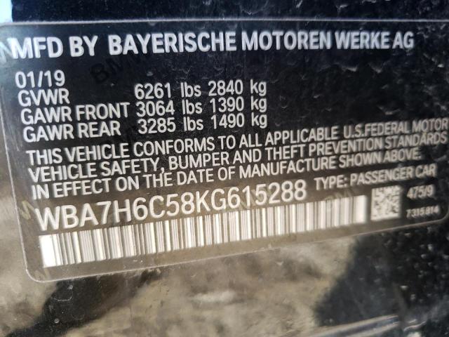WBA7H6C58KG615288 BMW M760 Xi