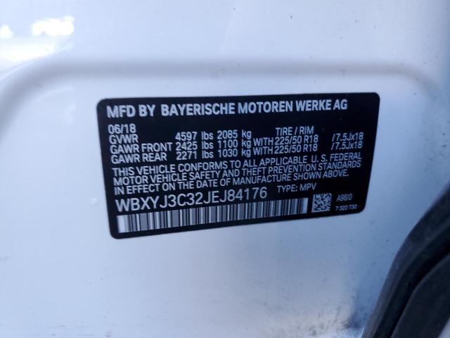 2018 BMW X2 SDRIVE2 WBXYJ3C32JEJ84176