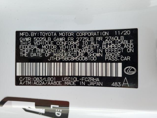 2021 LEXUS RC-F BASE JTHDP5BC8M5008100
