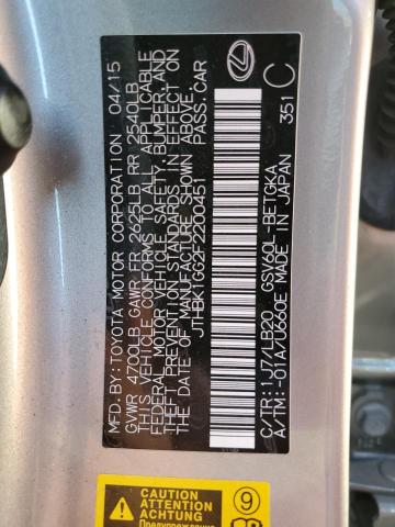 2015 LEXUS ES350 JTHBK1GG2F2200451