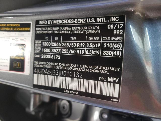 4JGDA5JB3JB010132 2018 MERCEDES-BENZ GLE-CLASS - Image 10