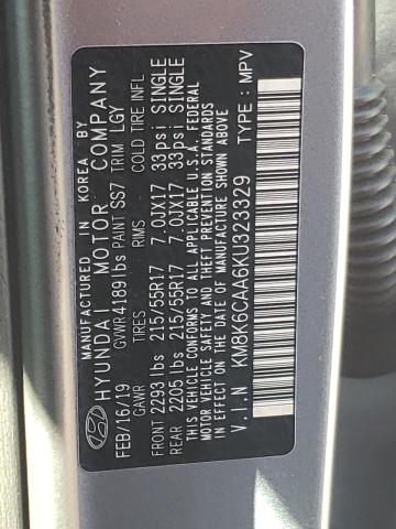 2019 HYUNDAI KONA KM8K6CAA6KU323329