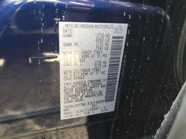 2022 INFINITI QX60 AUTOG 5N1DL1HT2NC332469