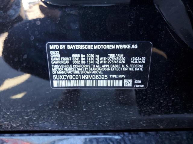 2022 BMW X6 M50I 5UXCY8C01N9M36325