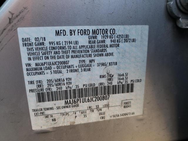 MAJ6P1UL6JC200807 Ford Ecosport Se
