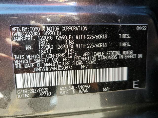 2022 TOYOTA RAV4 XSE - JTME6RFV9NJ020874