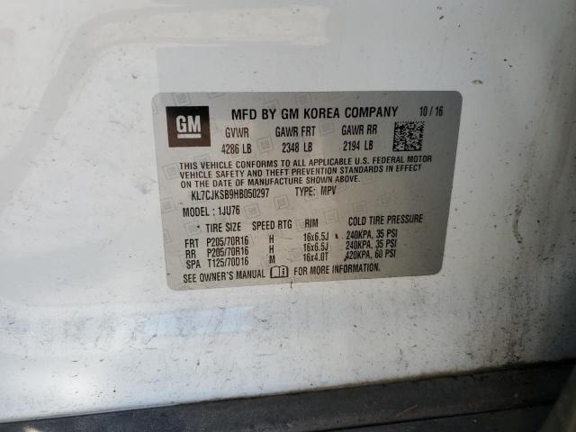 2017 CHEVROLET TRAX LS - KL7CJKSB9HB050297