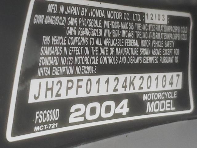 2004 HONDA FSC600 D JH2PF01124K201047