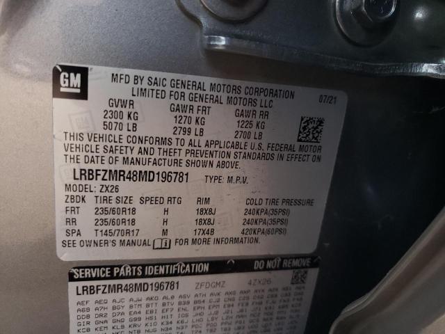 2021 BUICK ENVISION LRBFZMR48MD196781