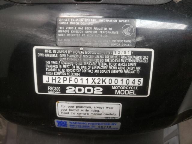 2002 HONDA SILVERWING JH2PF011X2K001045