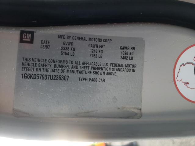 1G6KD57937U236307 Cadillac DTS