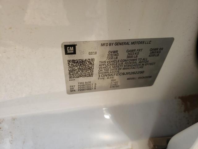 2018 CHEVROLET TAHOE SPEC 1GNSKFEC9JR282250