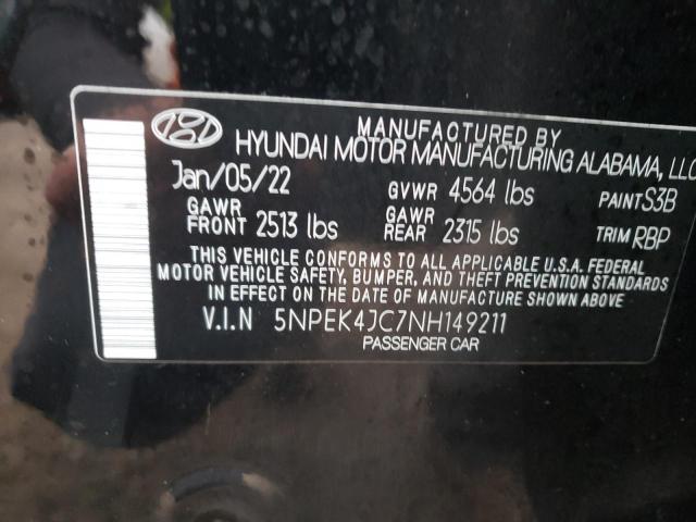 2022 HYUNDAI SONATA N L 5NPEK4JC7NH149211