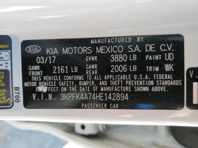 3KPFK4A74HE142894 KIA FORTE LX