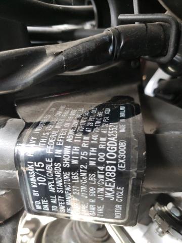 2016 YAMAHA MOTORCYCLE JKAEX8B10GDA25521