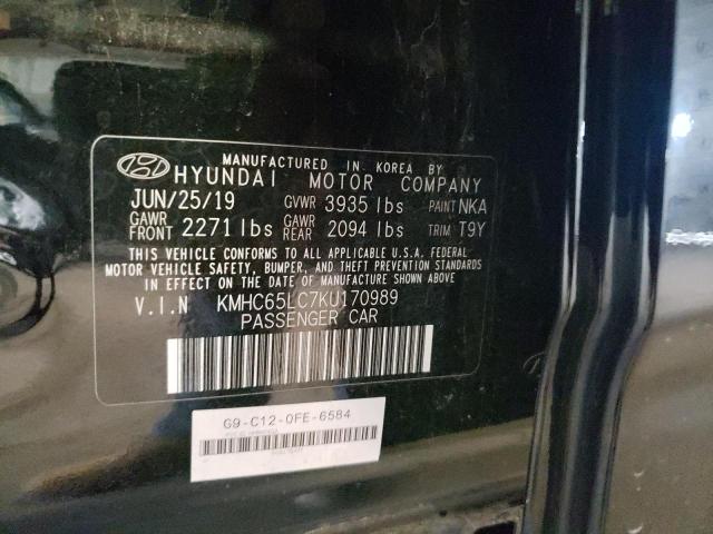 2019 HYUNDAI IONIQ BLUE - KMHC65LC7KU170989