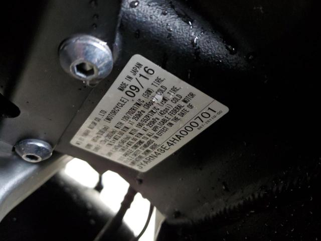 2017 YAMAHA FZ10 JYARN48E4HA000701