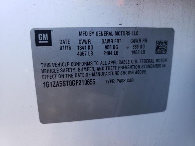 2016 CHEVROLET MALIBU L 1G1ZA5ST0GF210655