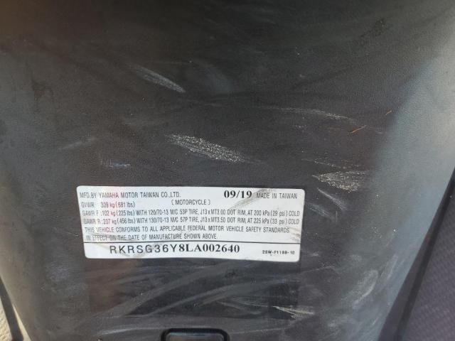 2020 YAMAHA XC155 RKRSG36Y8LA002640