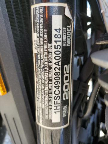 2002 HONDA VTX1800 R 1HFSC49082A005184