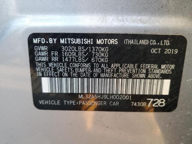 2020 MITSUBISHI MIRAGE LE ML32A5HJ9LH002001