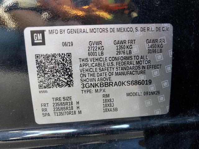 2019 CHEVROLET BLAZER 1LT - 3GNKBBRA0KS686019