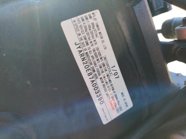2007 YAMAHA YZF-R1 JYARN20E87A003390