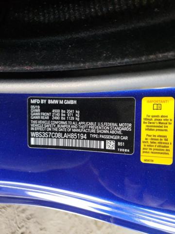 2020 BMW M4 CS WBS3S7C08LAH85194