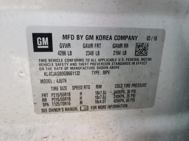 2016 BUICK ENCORE - KL4CJASB0GB661132