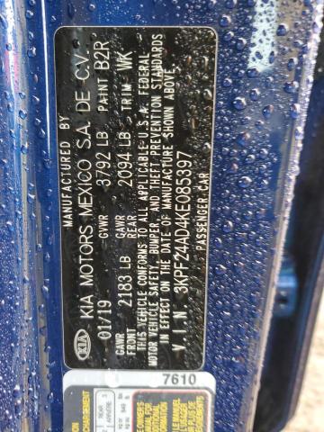 2019 KIA FORTE - 3KPF24AD4KE085397