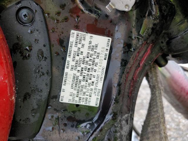 2000 KAWASAKI VN1500 N1 JKBVNAN17YA001768