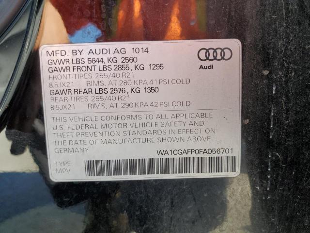 2015 AUDI SQ5 PREMIU WA1CGAFP0FA056701
