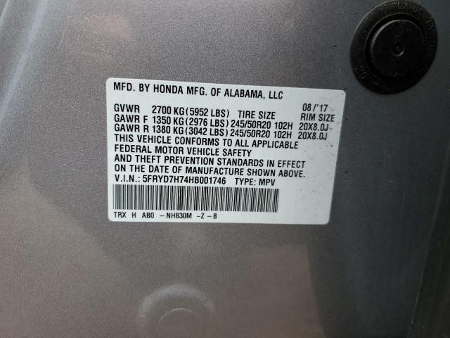 2017 ACURA MDX SPORT 5FRYD7H74HB001746