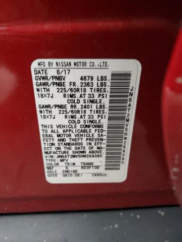 JN8AT2MV5HW284090 Nissan ROGUE S