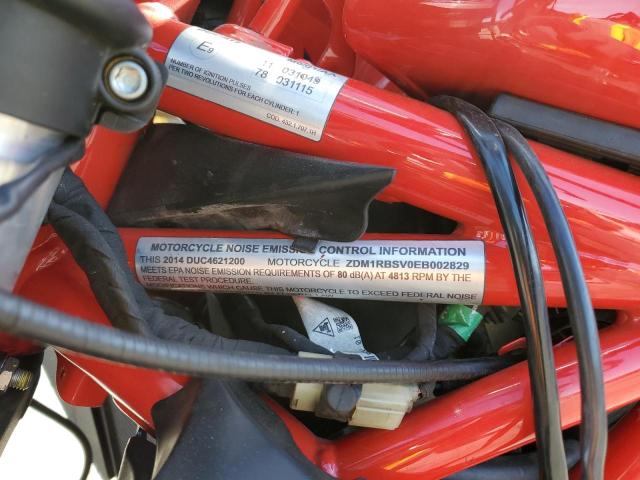2014 DUCATI MONSTER 12 ZDM1RBSV0EB002829
