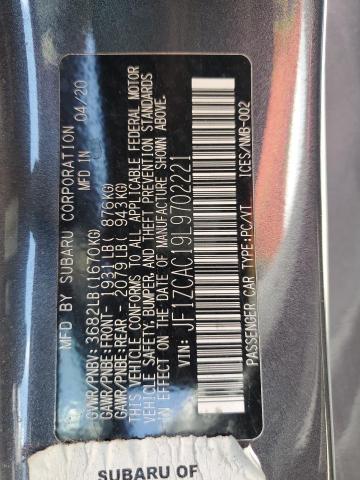2020 SUBARU BRZ LIMITE JF1ZCAC19L9702221