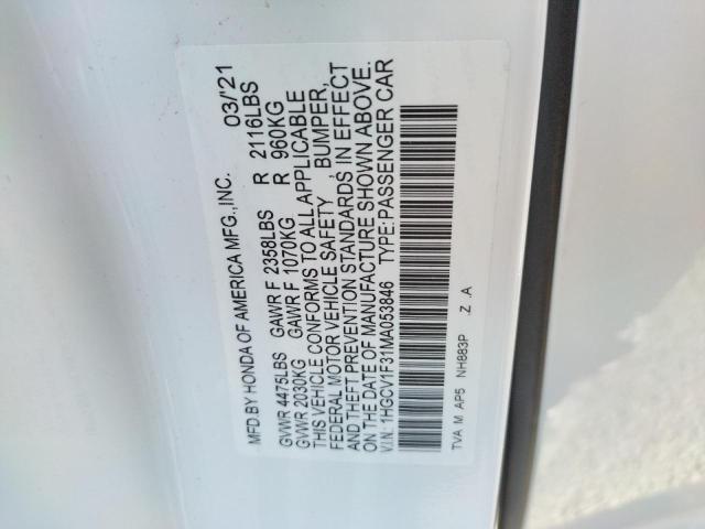 2021 HONDA ACCORD SPO - 1HGCV1F31MA053846