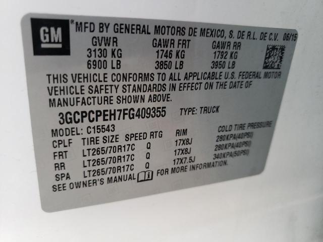 2015 CHEVROLET SLVRD 1500 3GCPCPEH7FG409355