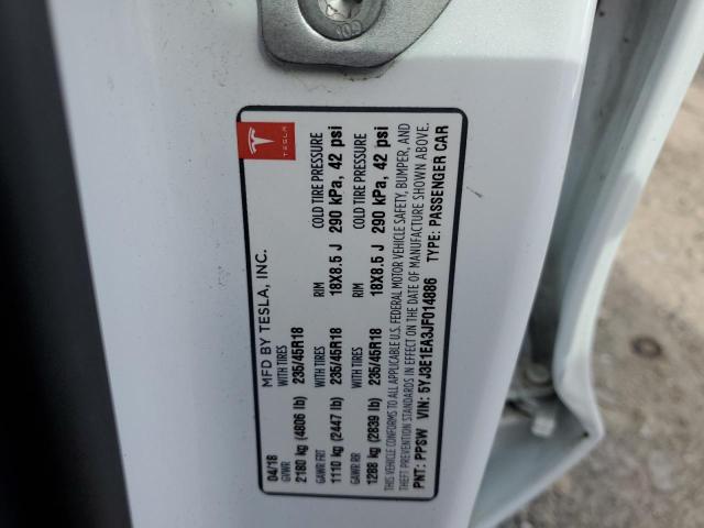5YJ3E1EA3JF014886 Tesla MODEL 3