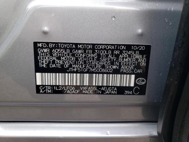 2021 LEXUS LS 500 BAS JTHF51GF7M5008602