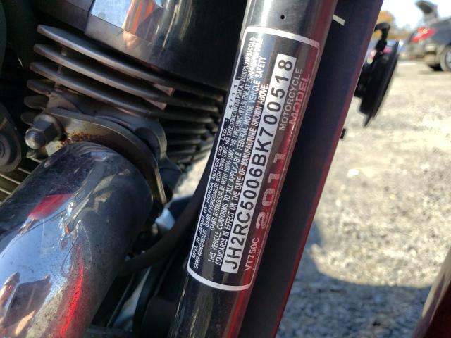 2011 HONDA VT750 C JH2RC5006BK700518