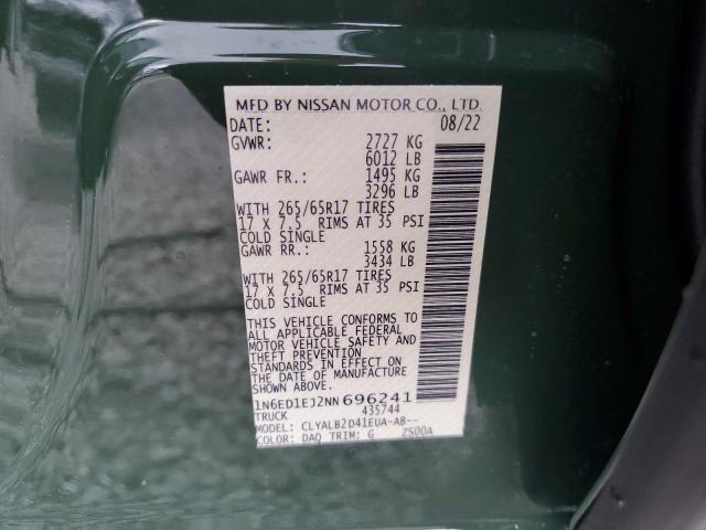 2022 NISSAN FRONTIER S - 1N6ED1EJ2NN696241