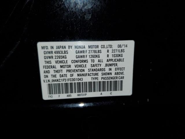 2015 ACURA RLX TECH JH4KC1F51FC001043