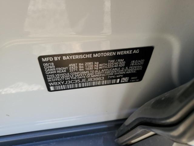 2018 BMW X2 SDRIVE2 WBXYJ3C35JEJ83863