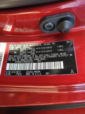2021 TOYOTA SIENNA XSE 5TDDSKFCXMS036502