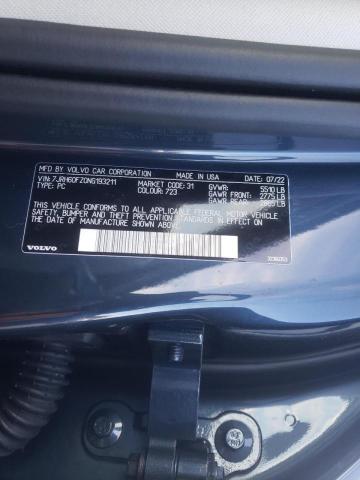 2022 VOLVO S60 T8 REC 7JRH60FZ0NG193211