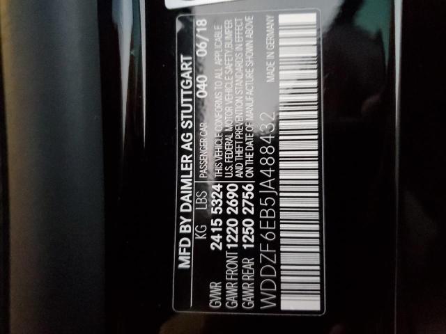 2018 MERCEDES-BENZ E 43 4MATI WDDZF6EB5JA488432